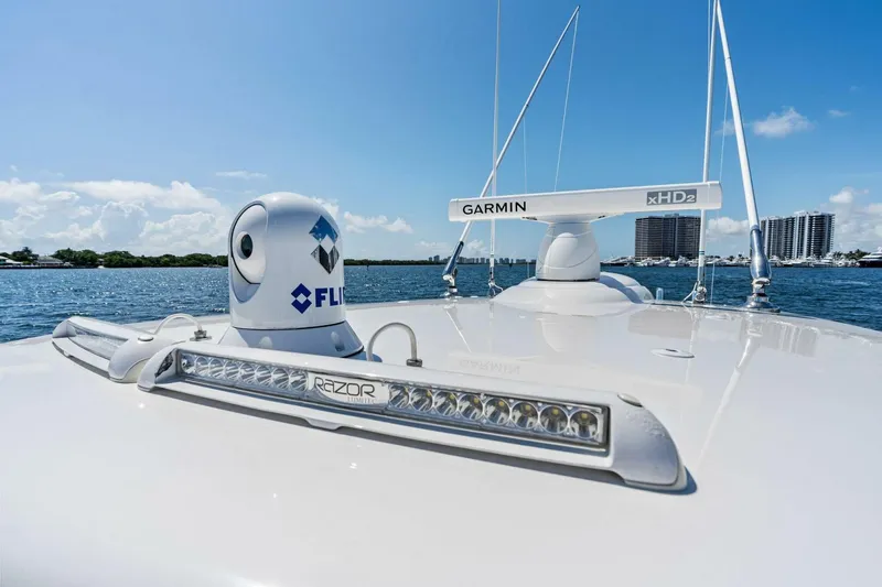 Lily Yacht Photos Pics 2021 Valhalla Boatworks V-33 with Garmin and FLIR technology on deck.
