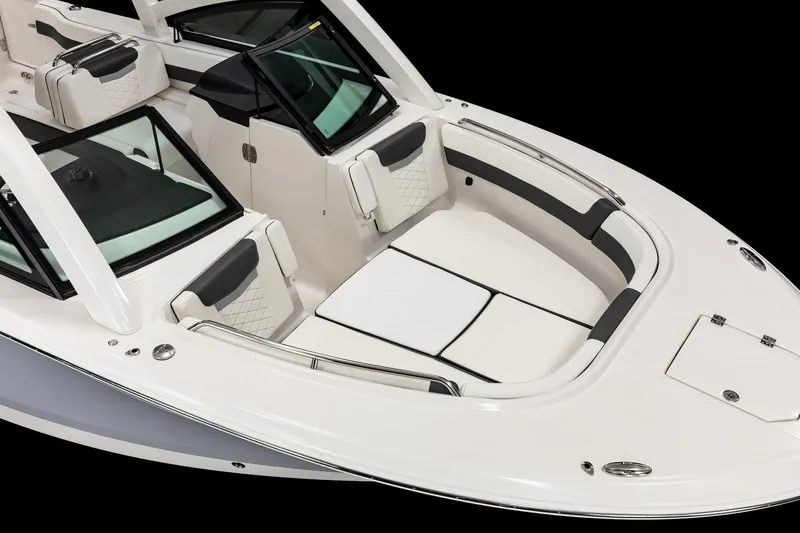  Yacht Photos Pics Manufacturer Provided Image: 2026 Robalo R277 Dual Console boat with luxurious seating and sleek design.