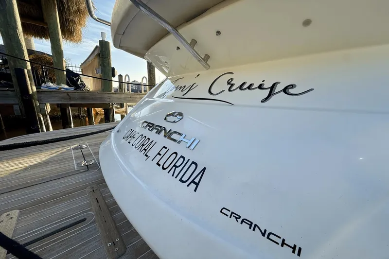Tom's Cruise Yacht Photos Pics 2016 Cranchi M 44 HT yacht docked in Cape Coral, Florida.