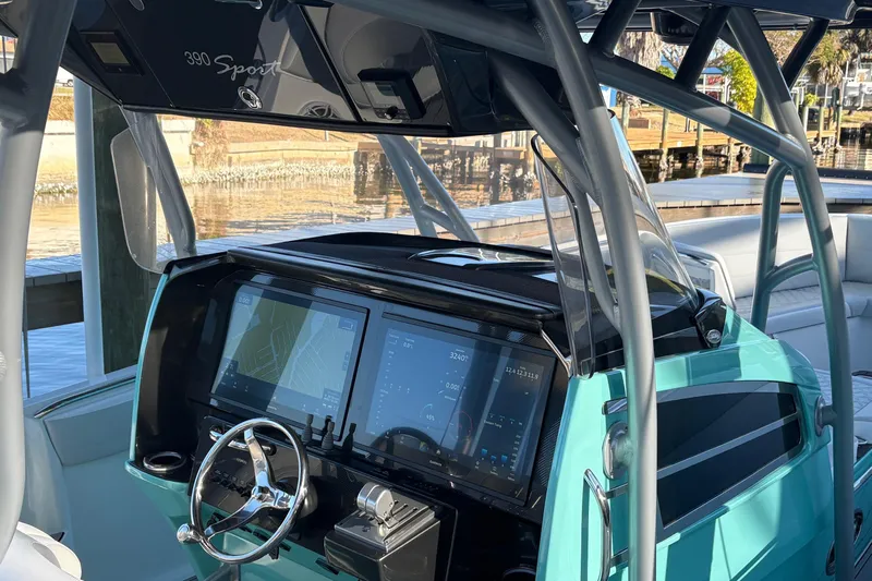  Yacht Photos Pics 2024 Nor-Tech 390 Sport Center Console with advanced navigation system and sleek design.