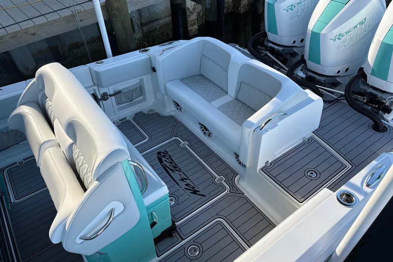  Yacht Photos Pics 2024 Nor-Tech 390 Sport Center Console with luxurious seating and powerful engines.