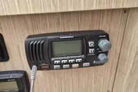 VHF marine radio on 2019 Capelli Tempest 1000 Open boat dashboard.