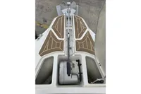 Bow view of 2019 Capelli Tempest 1000 Open with anchor and deck details.