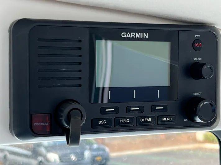  Yacht Photos Pics Garmin marine radio with display and controls, NJM NSB-28, 2023 model.
