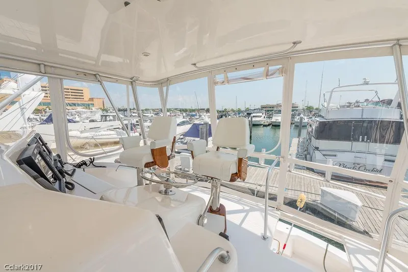No Pressure Yacht Photos Pics Luxurious 2007 Post 53 Convertible yacht interior with marina view.