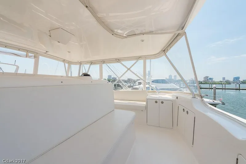 No Pressure Yacht Photos Pics Luxurious 2007 Post 53 Convertible yacht interior with marina view.