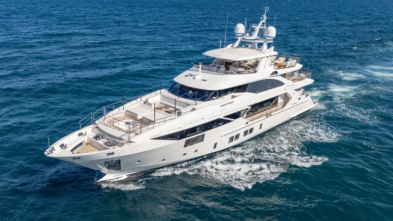 Inspiration Yacht Photos Pics Luxury 2018 Benetti Fast 125 yacht cruising on open sea.