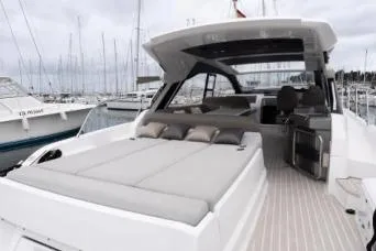 Yacht Photos Pics 2019 Azimut Atlantis 51 yacht with spacious deck and luxurious seating.