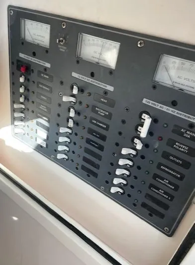  Yacht Photos Pics Electrical control panel on 2022 Southport 33 DC boat.