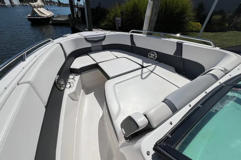  Yacht Photos Pics 2020 Chaparral 280 OSX boat interior with spacious seating and sleek design.