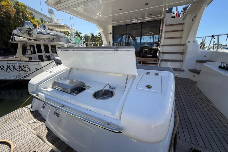  Yacht Photos Pics Luxury Schaefer 56 yacht deck with outdoor kitchen, 2017 model.