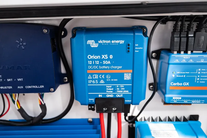 Toto II Yacht Photos Pics Victron Energy Orion XS battery charger in 2019 Mag Bay 33 CC boat.