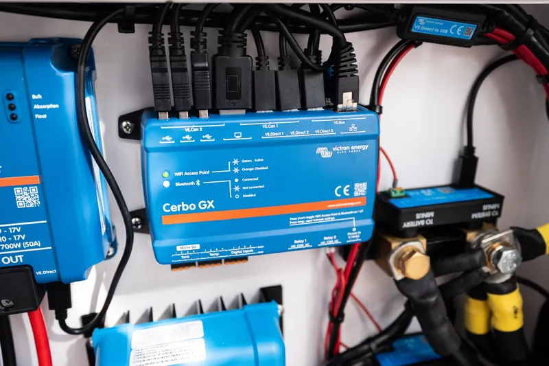 Toto II Yacht Photos Pics Victron Energy Cerbo GX system in 2019 Mag Bay 33 CC boat.