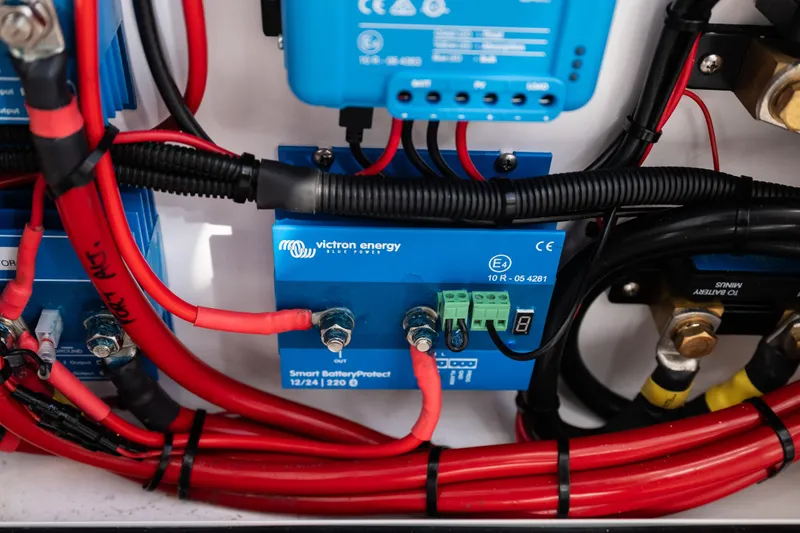 Toto II Yacht Photos Pics Electrical system of 2019 Mag Bay 33 CC featuring Victron Energy components.