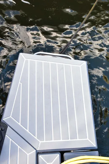 Sea Ya Later Yacht Photos Pics 2021 Cruisers Yachts 42 GLS OB swim platform on water.