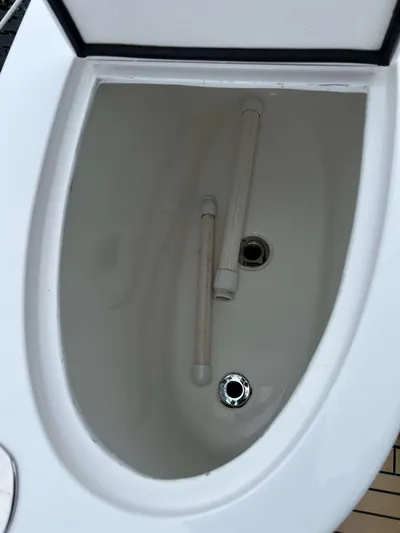  Yacht Photos Pics Henriques 42 Express 2021 boat sink with drain and pipes.