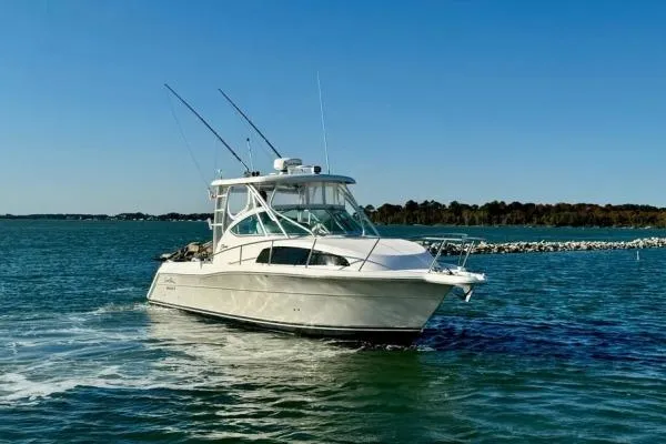 Seanior Moment Yacht Photos Pics 2022 Stamas 370 Aegean boat cruising on a sunny day in open water.