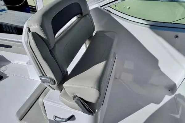 Seanior Moment Yacht Photos Pics 2022 Stamas 370 Aegean boat seat with modern design and comfortable upholstery.
