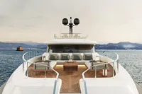 Luxurious 2024 Custom Line Navetta 30 yacht with elegant deck and scenic ocean view.