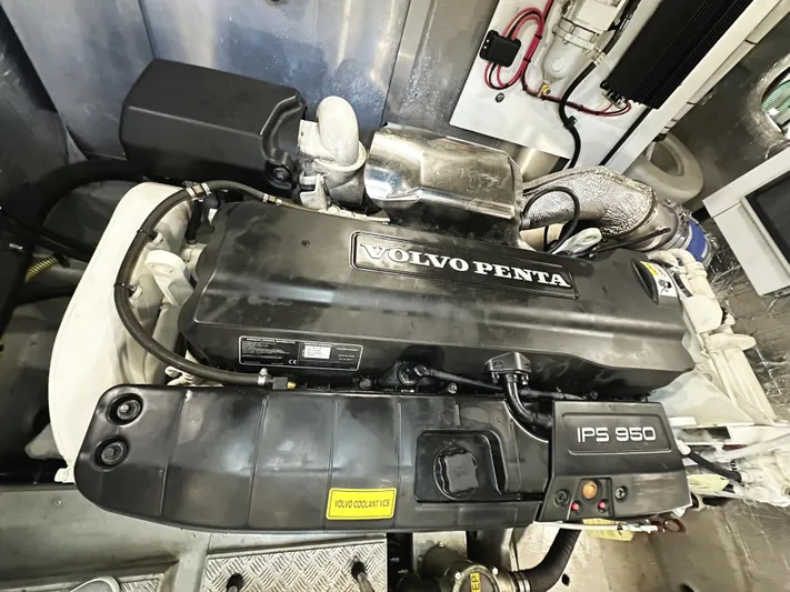Tucker II Yacht Photos Pics Volvo Penta IPS 950 engine in a 2015 Sunseeker Predator 57 yacht.