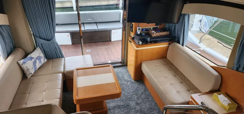 River Rat Yacht Photos Pics Interior of 2013 Azimut 45 Flybridge yacht with plush seating and modern amenities.