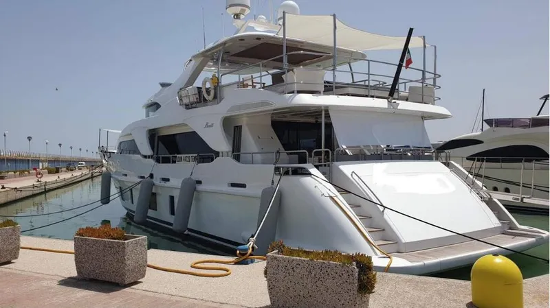 Yacht Photos Pics Luxury 2013 Benetti Delfino 93 yacht docked at marina.