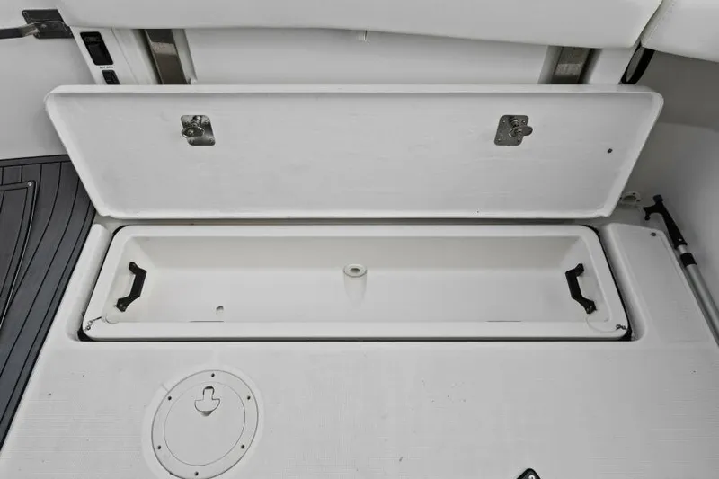 Indeed Yacht Photos Pics Open storage compartment on 2005 Tiara Yachts 2900 Open boat deck.