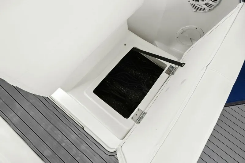 Indeed Yacht Photos Pics Open storage compartment on 2005 Tiara Yachts 2900 Open boat deck.