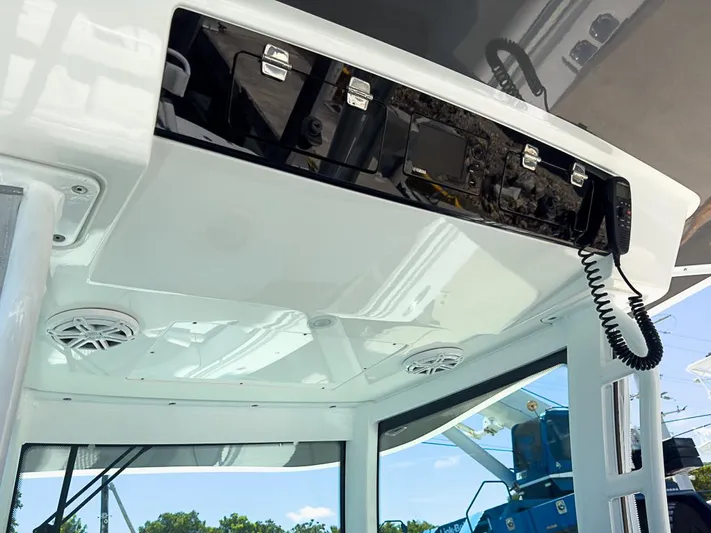  Yacht Photos Pics 2019 HCB 39 Speciale boat interior with speakers and control panel.