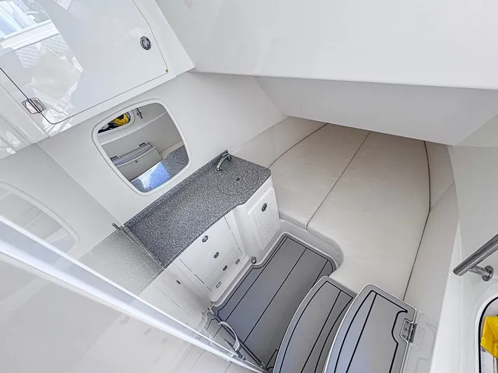  Yacht Photos Pics 2019 HCB 39 Speciale cabin interior with sleek design and modern amenities.