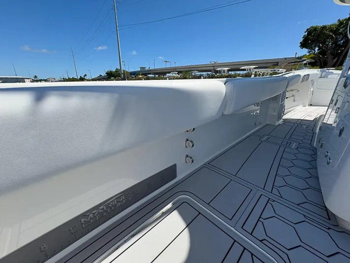  Yacht Photos Pics 2019 HCB 39 Speciale boat deck with sleek design and modern features.