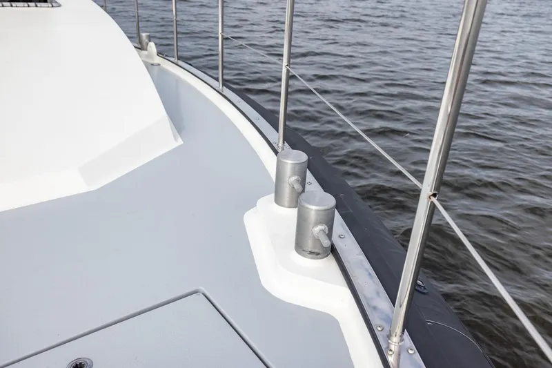 Wild Thing Yacht Photos Pics Deck of 2016 Explorer NG 50 Alu Fast Going boat on water.