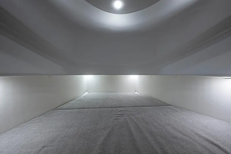  Yacht Photos Pics Interior cabin of 2025 SACS Strider 11, featuring modern lighting and spacious design.