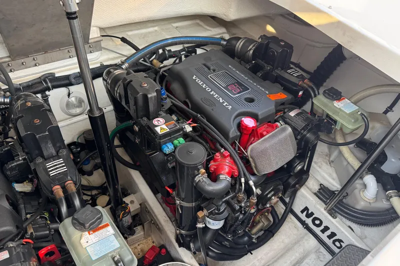  Yacht Photos Pics Engine compartment of a 2003 Formula 37 Performance Cruiser with Volvo Penta engine.