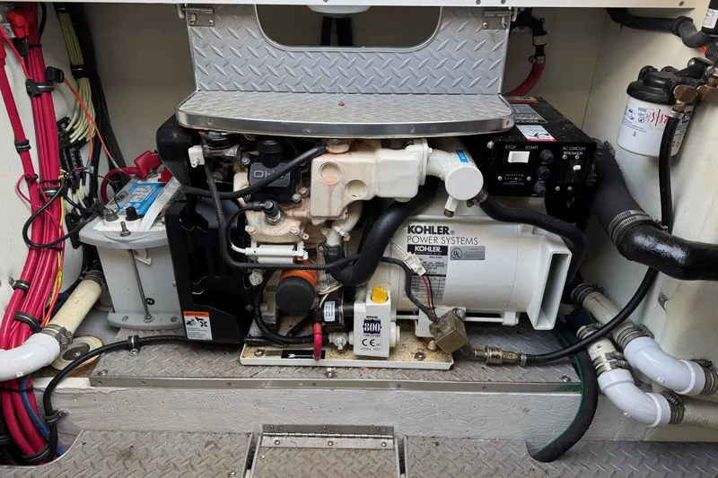  Yacht Photos Pics Engine compartment of a 2003 Formula 37 Performance Cruiser with Kohler power systems.