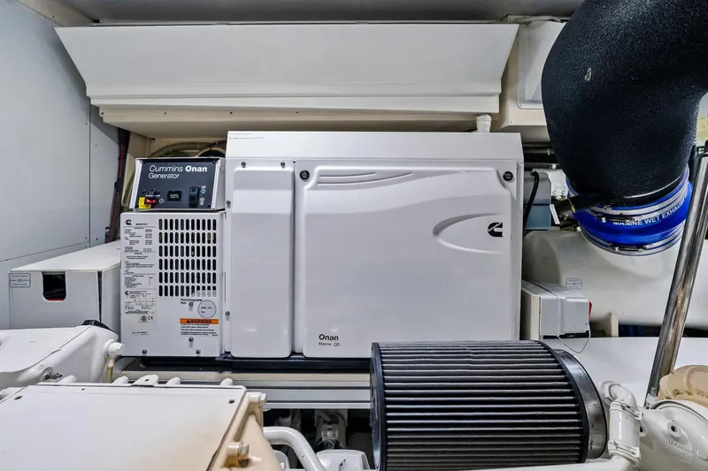 Sunsation Yacht Photos Pics Cummins Onan generator in 2019 Ferretti Yachts 780 engine room.