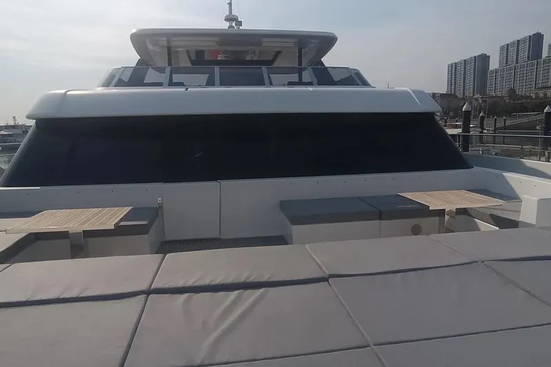  Yacht Photos Pics Luxurious 2021 Sunreef 80 Power yacht with spacious deck and modern design.