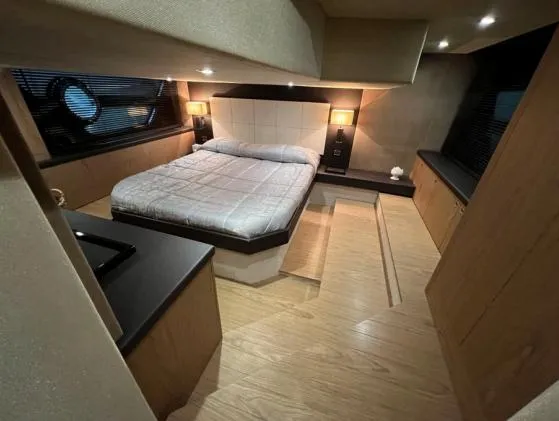  Yacht Photos Pics Luxurious bedroom interior of 2013 Sessa Marine C 48 yacht with modern design.