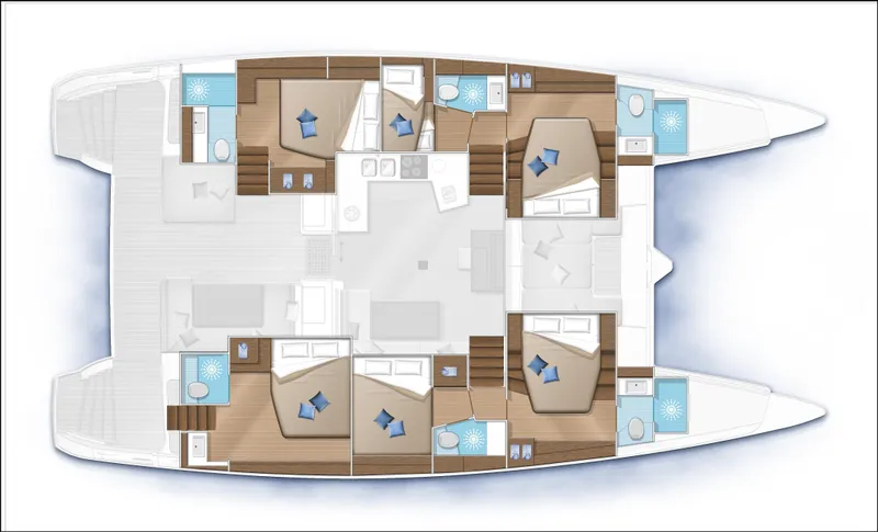 Clapotis 52 Yacht Photos Pics Manufacturer Provided Image: Lagoon 52 F 6 Cabin Layout Plan