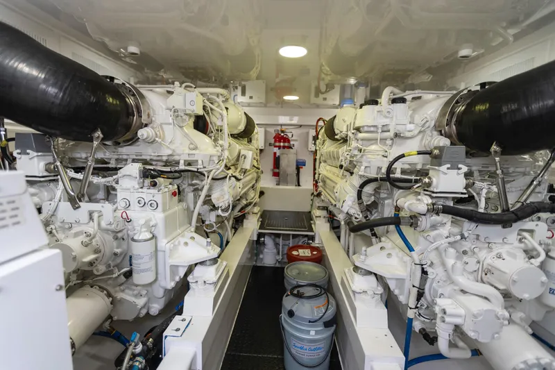 Trailer Trash Yacht Photos Pics Engineering Room -&nbsp;2021 Viking 58 Convertible