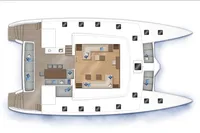 Manufacturer Provided Image: Lagoon 620 Upper Deck Layout Plan