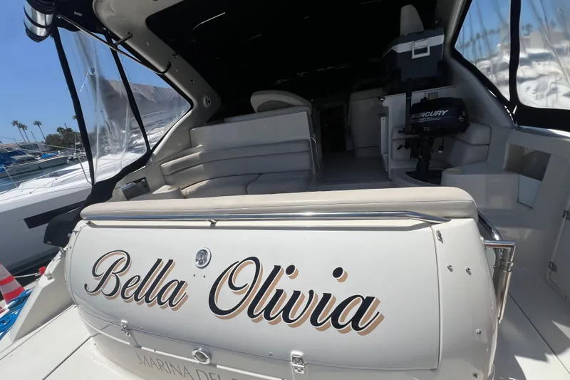 Bella Olivia Yacht Photos Pics Regal Commodore 4160 yacht, 2000 model, named "Bella Olivia" docked at Marina del Rey.