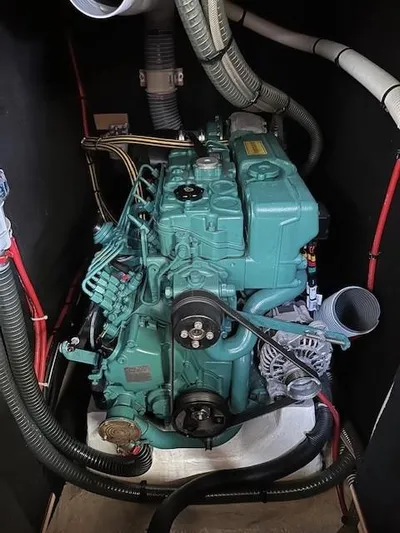  Yacht Photos Pics Engine compartment of 2018 Dufour 512 Grand Large sailboat.