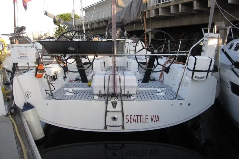 Rush Yacht Photos Pics 2018 Jeanneau Sun Fast 3600 sailboat docked in Seattle marina.