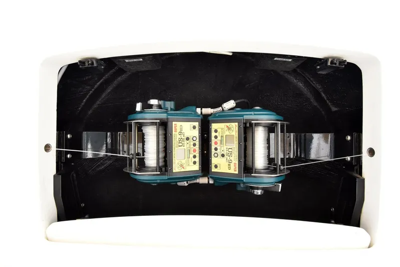 Crank It Up Yacht Photos Pics 2014 Viking 62 Convertible fishing reel system.