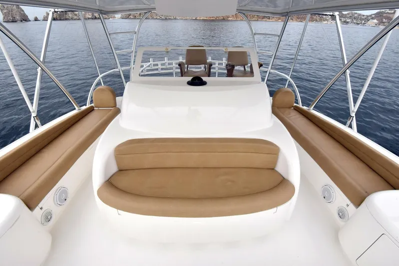 Crank It Up Yacht Photos Pics 2014 Viking 62 Convertible yacht with spacious seating on the deck.