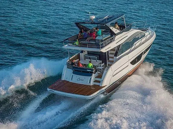  Yacht Photos Pics Luxurious Schaefer 600 yacht cruising on open water, 2026 model.