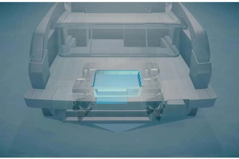  Yacht Photos Pics Sanlorenzo SX120 2027 yacht design, showcasing innovative propulsion system layout.