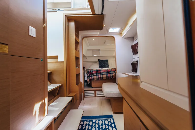 27 Reasons Yacht Photos Pics Interior of 2020 Excess 12 yacht with cozy cabin and modern wooden design.