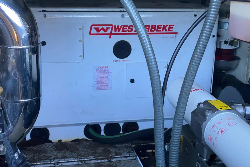  Yacht Photos Pics Engine compartment of a 2005 Formula 40 Performance Cruiser with Westerbeke generator.